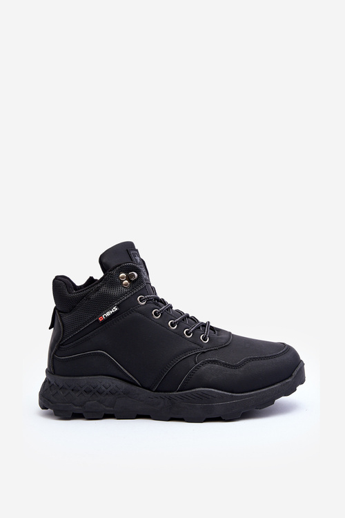 Mužské zateplené turistické boty černé Daviana