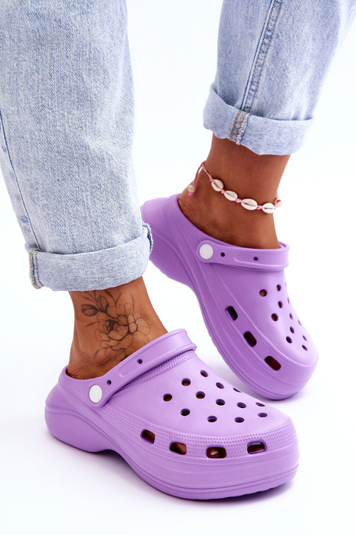 Dámské pěnové pantofle Crocs fialove Coline