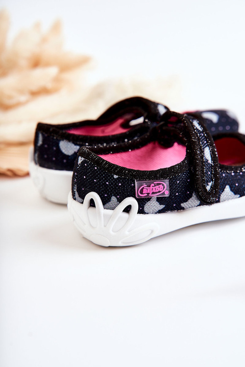 Dětské pantofle Balerína Befado S Mašlí 114X481 Námořnická modrá