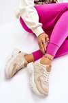 Klasické športové topánky na platforme Beige Bowie Platform