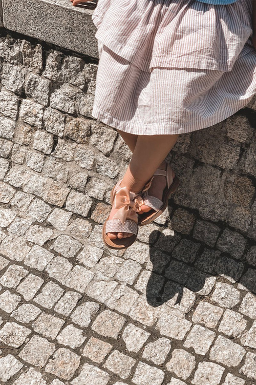 Dětské Sandály S Lukem Růžové Beebee