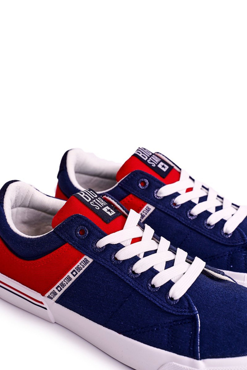 Pánska veľká hviezda FF174137 Navy-červené tenisky