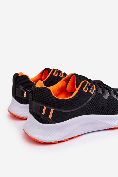 Klasická pánská sportovní obuv Šněrovací černo-oranžová Jasper
