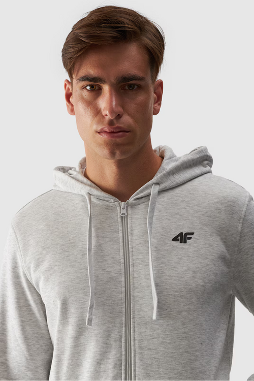 Pánska Mikina Na Zips S Kapucňou Šedá 4FWMM00TSWSM1466-27M