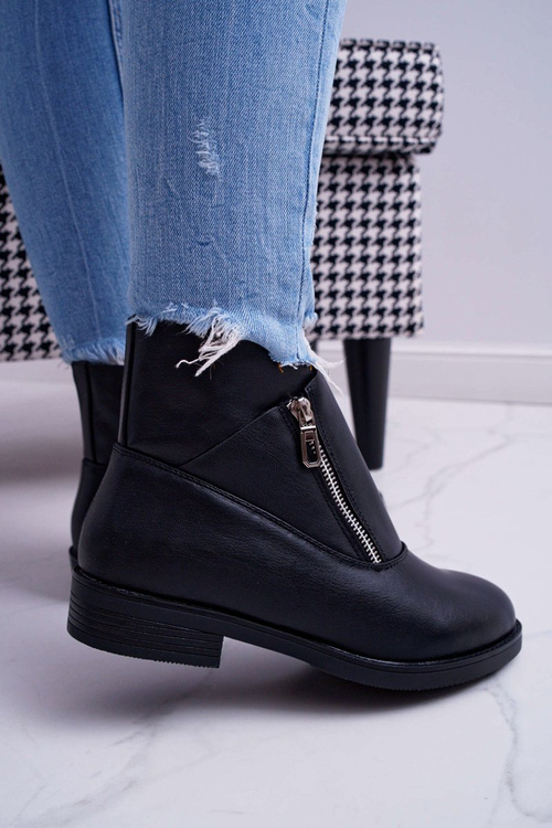 Dámske čierne topánky s čiernym vtákom