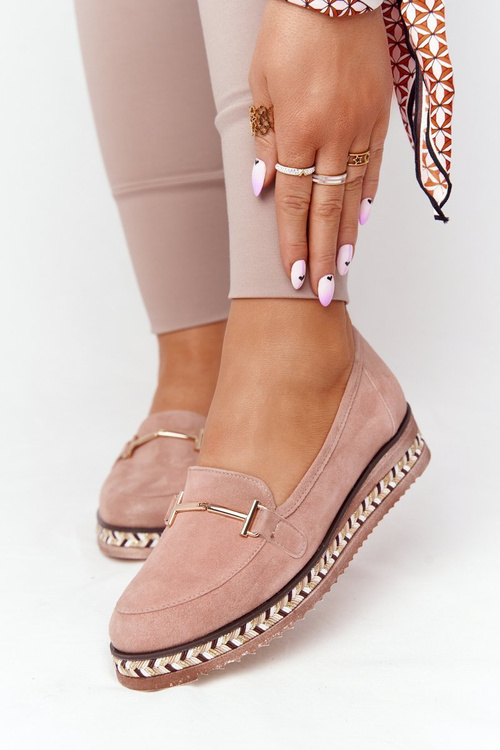 Moccasins na ružovej platforme Laura Messi 2284