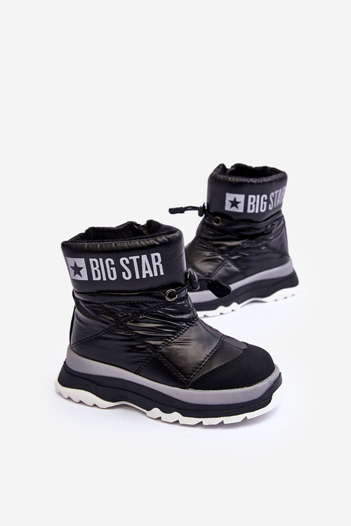 Dětské zimní boty s oteplením na zip černé Big Star MM374195