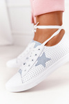 Dámské Kožené Tenisky S Hvězdou BIG STAR DD274692 Bílo-Modré