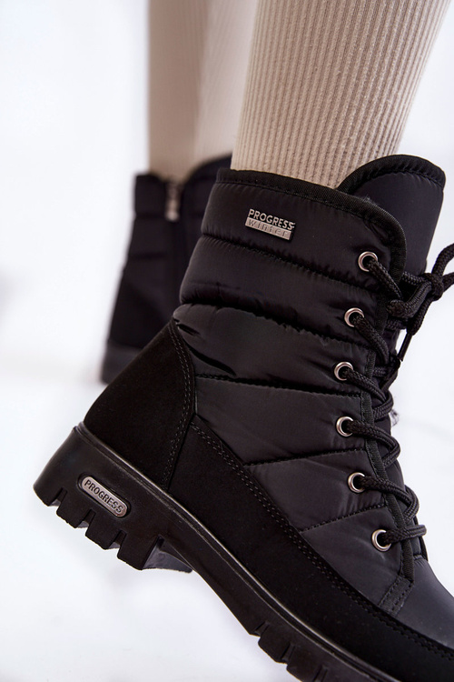 Ženské izolované snehové topánky Progress progj-21-14 čierna