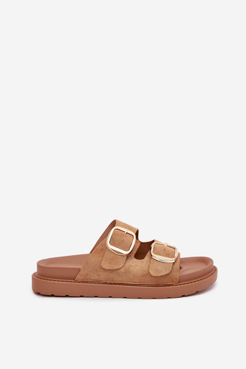 Dámske Sandále Na Platforme So Zlatými Prackami Camel Verena