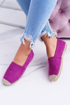 Lu Boo Linen Fuchsia espadrilles skĺznuť na ramen