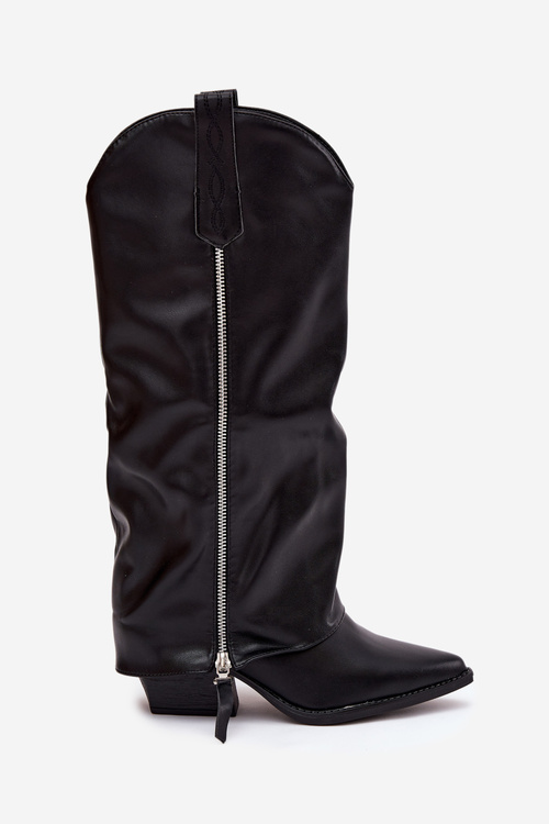 Kozaki Kovbojky Na Slučku Z Eko Kůže Černé Palira