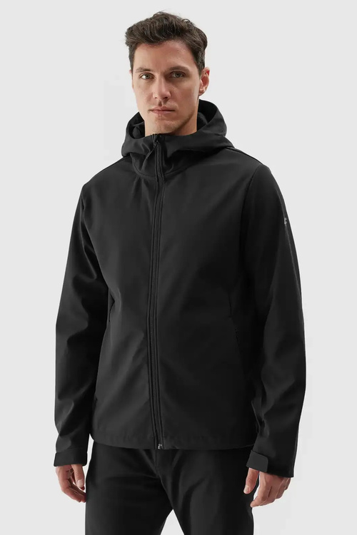 Pánska Softshell Bunda S Kapucňou 4F Čierna 4FWAW24TSOFM283-20S