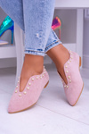 Lu Boo Pink topánky s strihmi -out merseo korálky