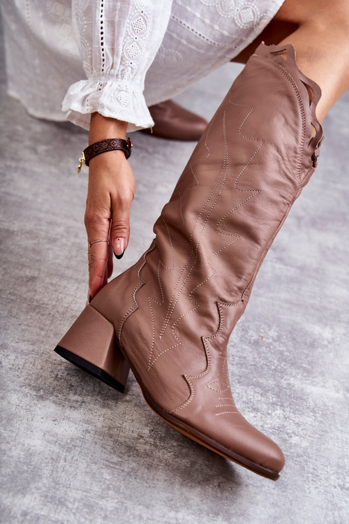 Tmavé kožené topánky Andreia