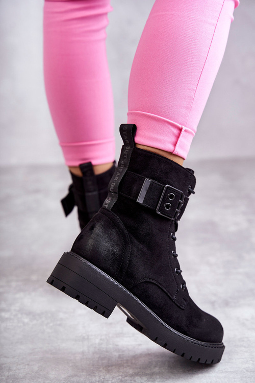 Dámsky byt -prikopával šnurované topánky Black Company Company