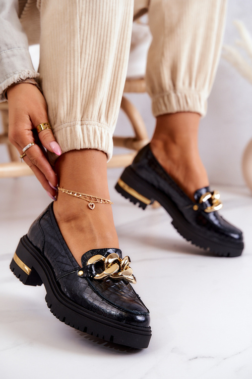 Dámske kožené topánky Black Mollie