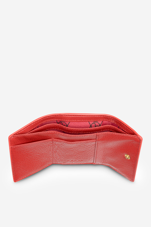 Dámska Malá Peňaženka Z Pravej Kože Zvierací Vzor Nobo NPUR-LR0111-C005 Červená