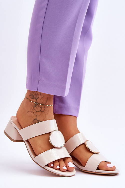 Elegantné vysoké podpätky Sergio Leone KL310 Béžová