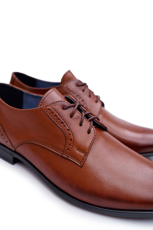 Pánské Polobotky Kožené elegantní Bednarek hnědé Herod