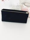 Large Women's Black Trendy Wallet Gold Zipper