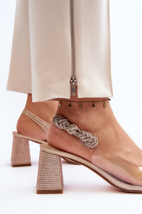 Elegantní lodičky se špičkou D&A MR91292-1 Šampaňské