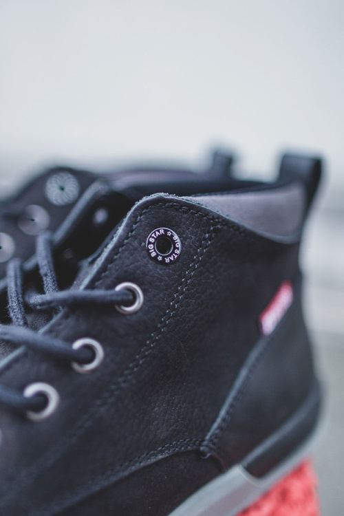 Pánske topánky Big Star Black EE174197 Kožené topánky