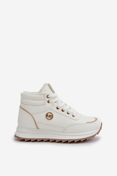 Čižmy Dámske Športové Topánky Zateplené Na Platforme Biele Ariatte