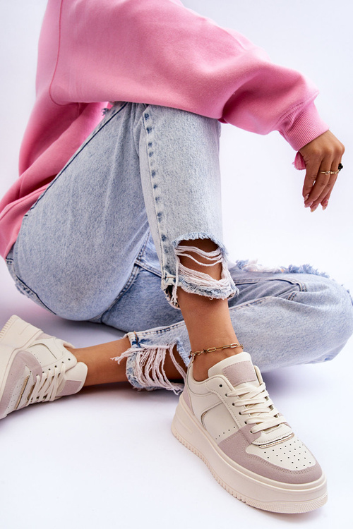 Dámská sportovní obuv na vysoké platformě Světle béžová Bexley