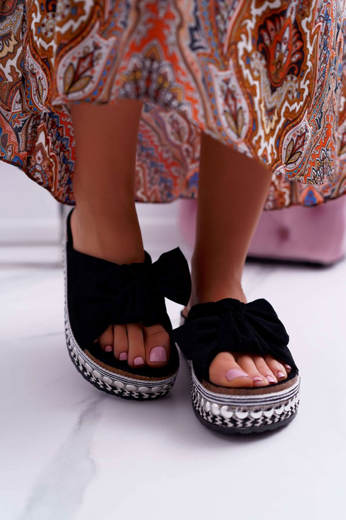 Dámské Nazouváky s Luky Tlustá Podešev Černé Milady