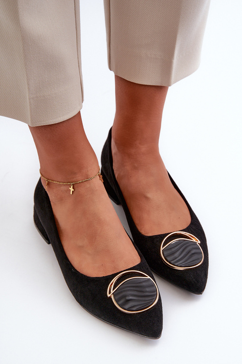 Loděnky S Nízkým Podpatkem Z Ekologického Semiše S.Barski KV27-037 Černé