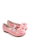 Dětské lakované balerínky s mašlí růžove Zolly