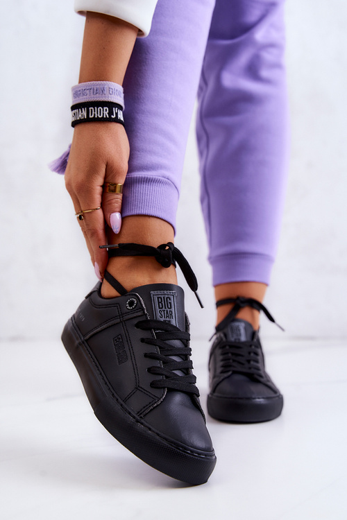 Kožené tenisky Big Star JJ274214 Černá