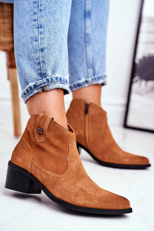 Dámske topánky na koženom stĺpiku Big Star Camel GG274330