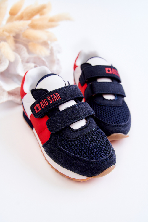 Dětská sportovní obuv Memory Foam Big Star JJ374256 Námořnická modro-červená