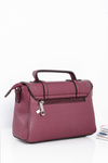 Torebka Damska Listonoszka Kuferek Dżety Bordowa