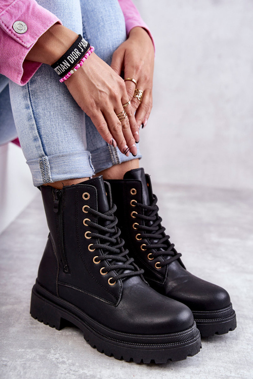 Dámske kožené topánky Čierne Dorchen