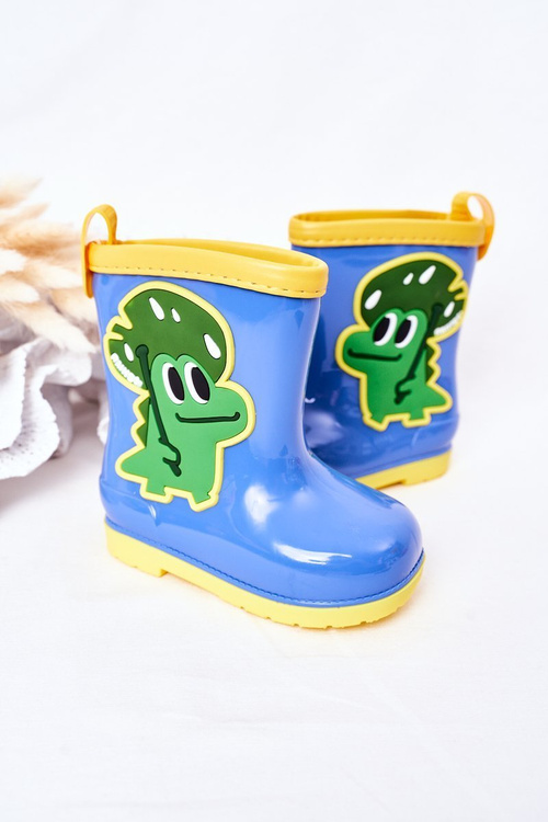 Detské galoshes s krokodílou modrou