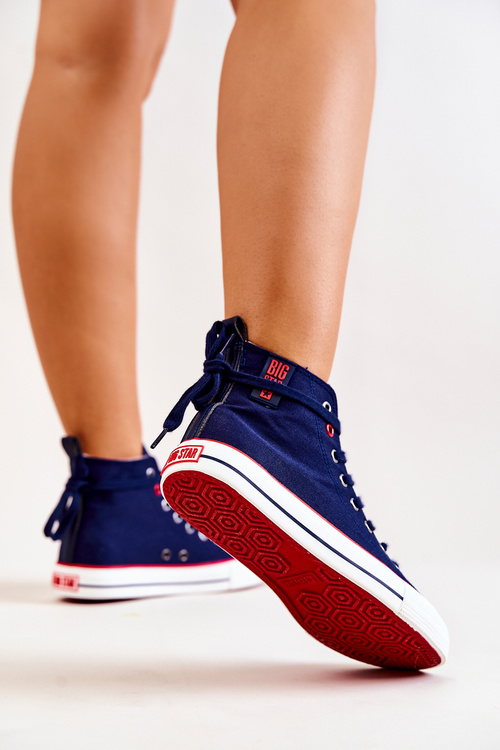 Vysoká veľká hviezda JJ274125 Navy Blue tenisky