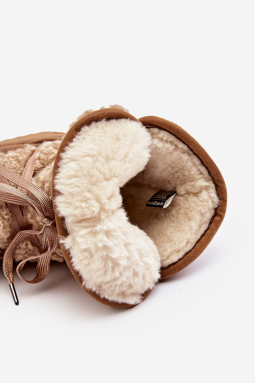 Nepremokavé snehové topánky na vegánskej plošine d.franklin dfsh370004 hnedá