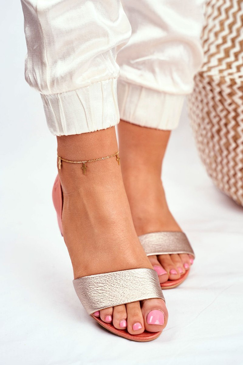 Kožené Sandály Maciejka 1971-48 broskvové