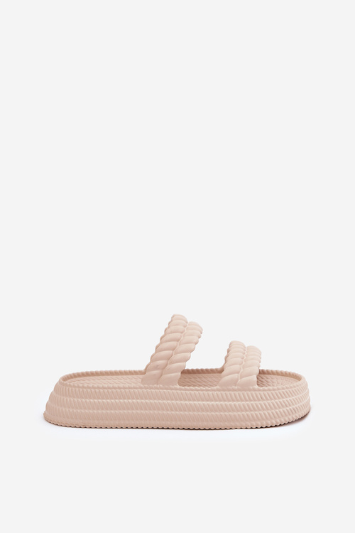 Pena Ľahké Dámske Sandále Na Platforme S.Barski ZK51-001 Béžové