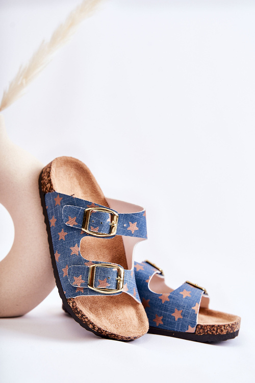 Pohodlné dětské pantofle modré Ander