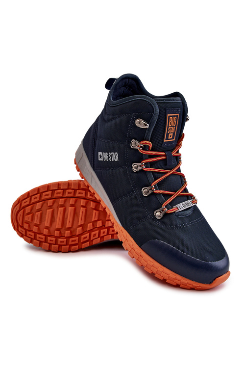 pánské trekingové boty Memory Foam Big Star KK174110 Námořnická modrá