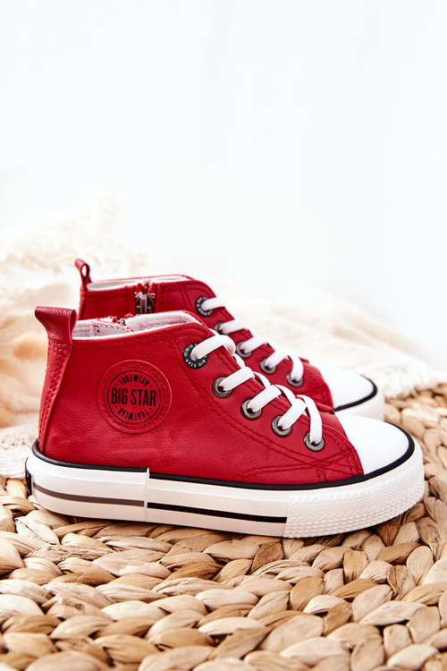 Detské vysoké tenisky Big Star II374005 červené