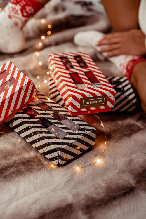 Vianočný set ponožiek 3 páry pánske v krabici