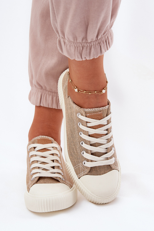 Dámské Textilní Tenisky Big Star RR274795 Béžové