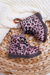 Dětské Boty Se Zipem Růžové Leopard Lilo