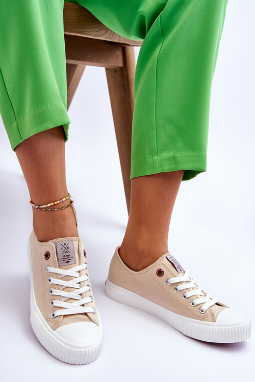 Ženské krížové džínsy LL2R4070 Béžové tenisky