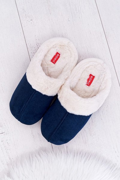 Pánske klapky Papci Soxo s kožušinovým námorníkom 70103